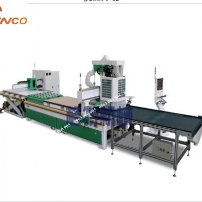 Máy CNC trung tâm gia công cửa tủ bếp ăn vật liệu tự động
